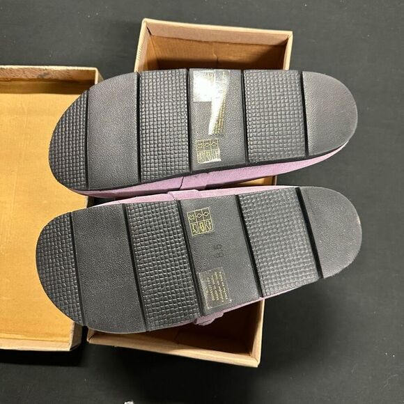 New Free People Shearling After Riding Mules 8.5 Lavender Suede - Picture 6 of 8